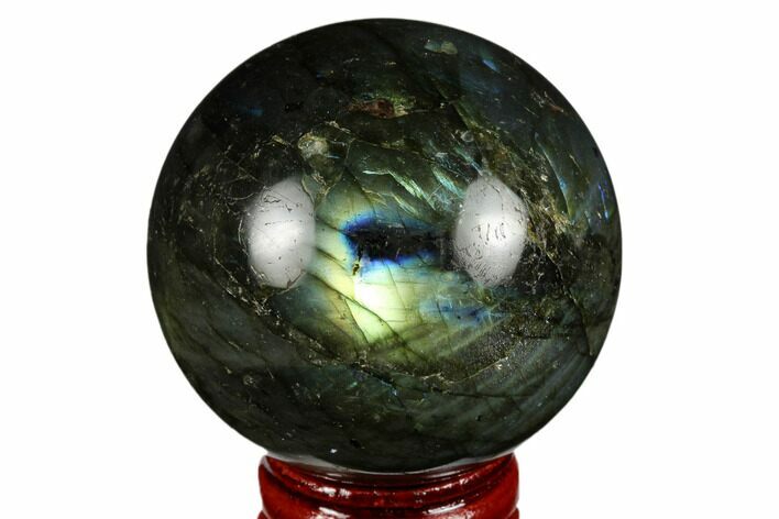 Flashy, Polished Labradorite Sphere - Great Color Play #180613